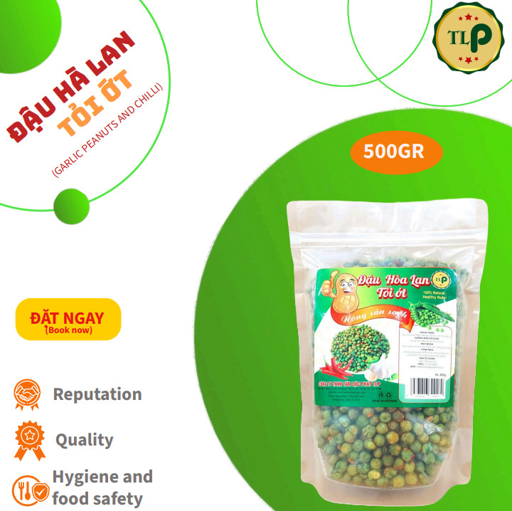 ĐẬU HÀ LAN TỎI ỚT TÂN LỘC PHÁT BỊCH 500G - [ MẪU MỚI ]