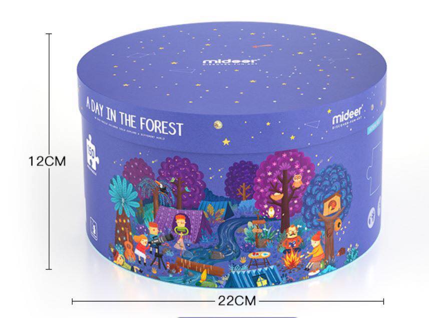 Đồ chơi xếp hình ghép hình puzzle dạng hình tròn Mideer - Chủ đề Khu rừng (150 mảnh ghép)