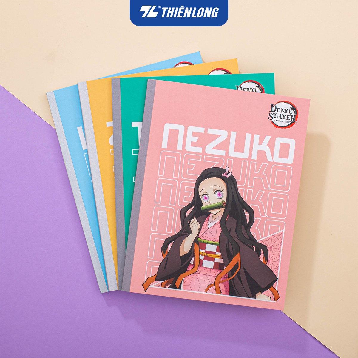 Combo 5/10 Tập vở Thiên Long 96/200 trang 4 ô ly ngang 2mm 70gsm - dành cho học sinh, sinh viên - Phiên bản Demon Slayer