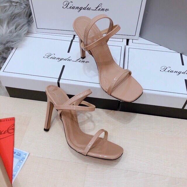 Sandal quai mảnh gót đũa 9p