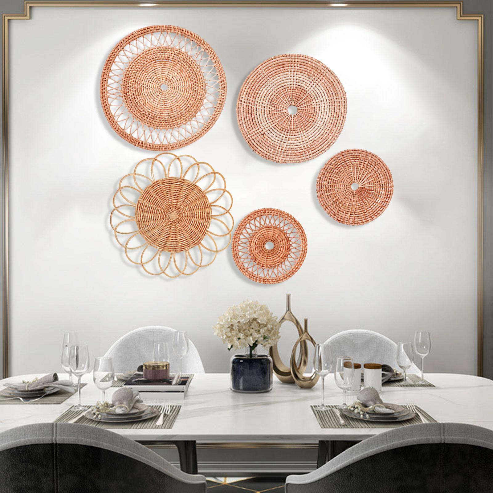 Wall Hanging Decor, Wall Ornaments, Wall Hanging Decorative Unique Rattan Woven Wall Art Wall Crafts for Tea Room Hallway Bedroom Porch Cafe