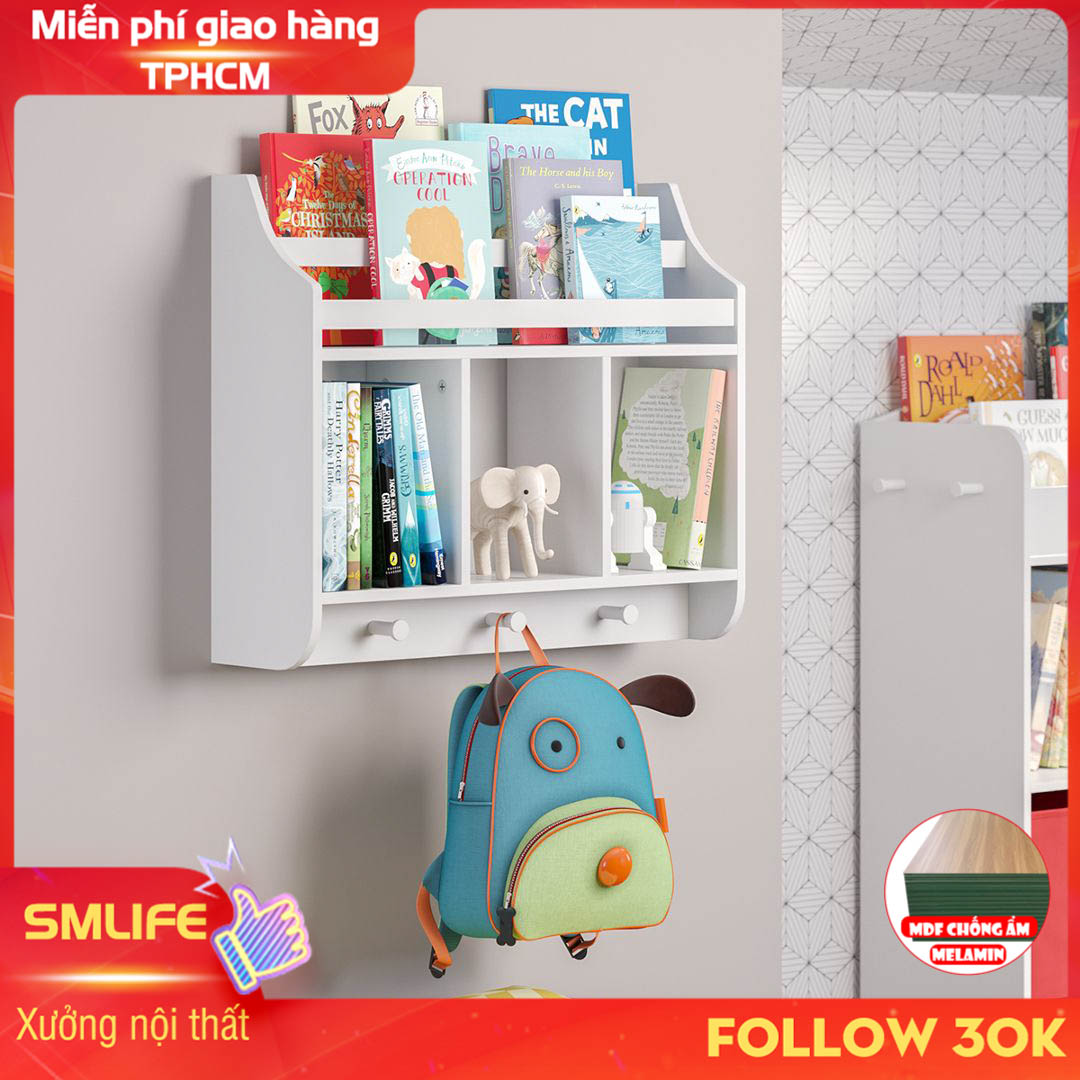 Kệ để đồ chơi cho bé SMLIFE Kimura | Gỗ MDF dày 17mm chống ẩm | D60xR20xC52cm