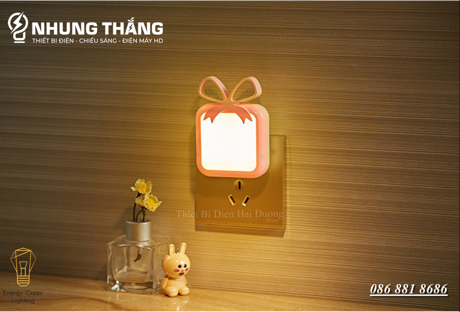 Đèn Ngủ Cắm Điện Cảm Ứng Siêu Dễ Thương - Tự Động Sáng Khi Trời Tối - Tiết Kiệm Điện Năng - Có Video