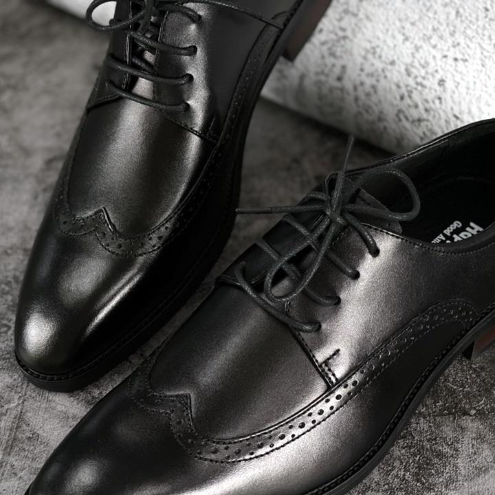 Giầy da Nam cao cấp giày buộc dây chuẩn giày nam đẹp kiểu giày tây công sở - HS78