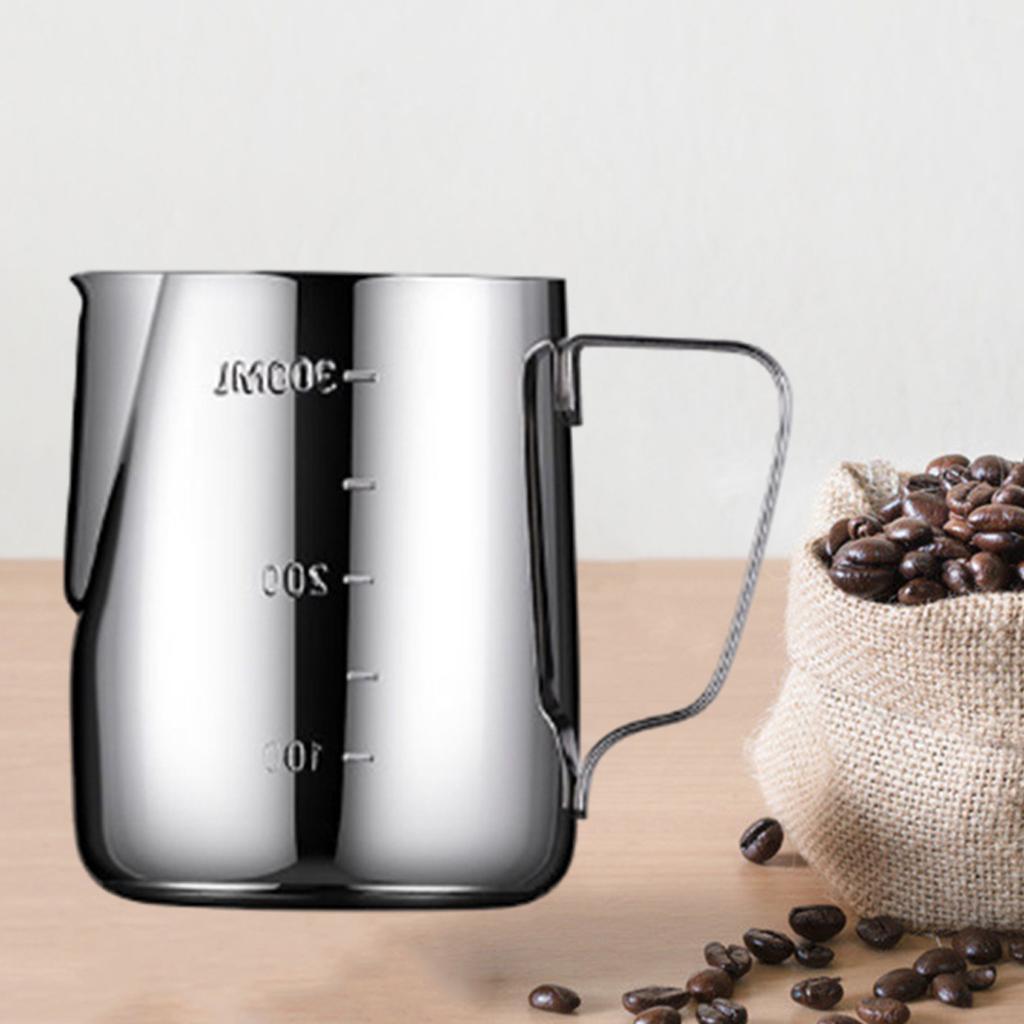 Stainless Steel Milk Pour Pot Frothing Jug Frother Coffee Cup Drink Mug