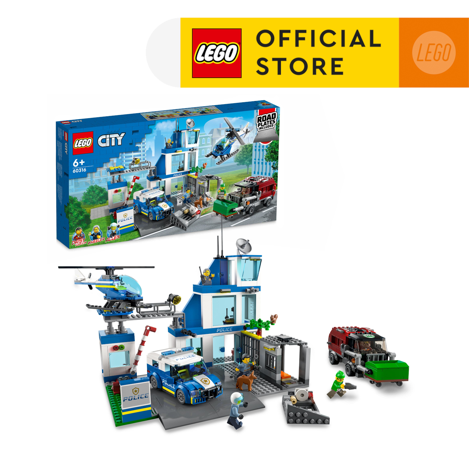 LEGO City 60316 Trạm cảnh sát thành phố Lego City (668 chi tiết)