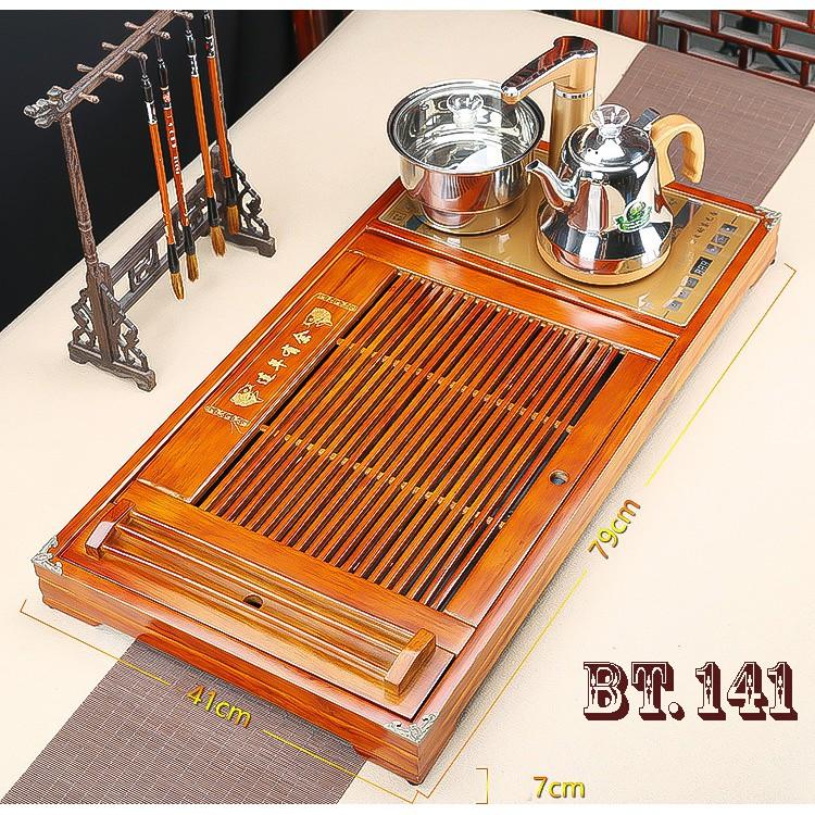 Bàn Trà - Kết Hợp Bếp Điện Thông Minh + Ấm Chén Phụ Kiện - Tặng Xô Trà Thải