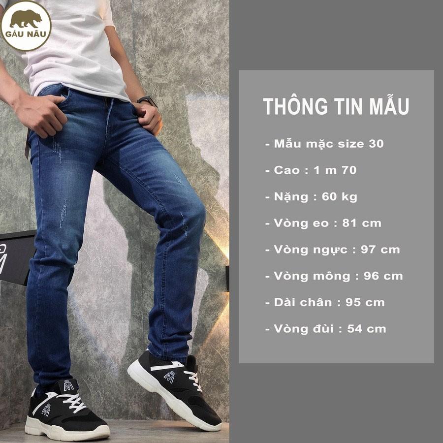 Quần jean nam GN795 co giãn đẹp màu chuẩn Gấu Nâu