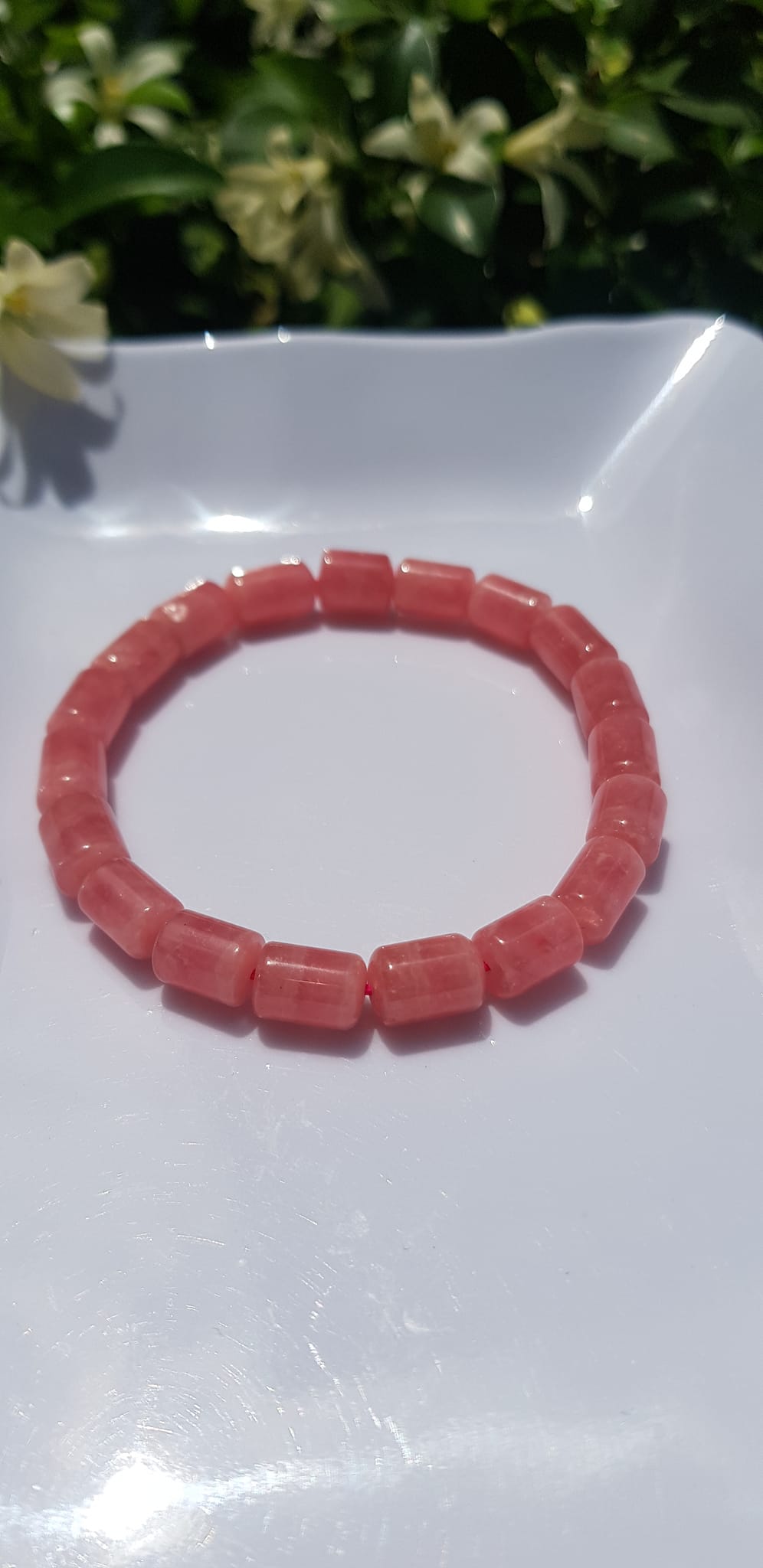 Vòng tay Đá Đào Hoa đẹp Vip hàng đẹp  Chất liệu đá đào hoa Lu Thống Khúc bóng mượt đẹp 6,8mm x dài 10mm Màu hồng tươi bóng đẹp  Nữ mệnh hỏa, mệnh thổ ạ Công dụng may mắn, tài lộc, tốt sức khỏe, xinh đẹp tay ạ