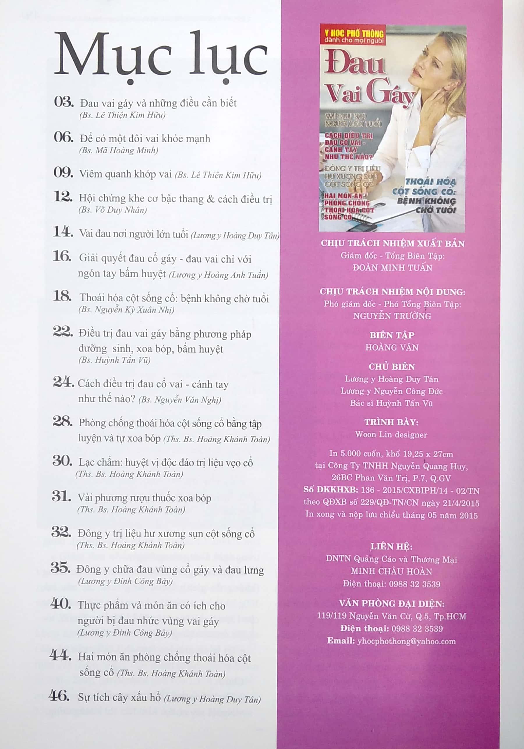 Y Học Phổ Thông Dành Cho Mọi Người - Chuyên Đề: Đau Vai Gáy