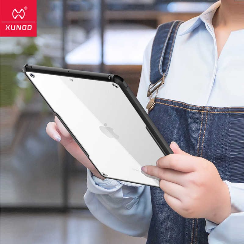 Ốp lưng thể thao chống sốc mỏng 8.8mm cho iPad Pro 12.9 2018 hiệu XUNDD Beetle Series Gen 2 mặt lưng trong suốt viền màu chết liệu TPU bảo vệ toàn diện - Hàng nhập khẩu