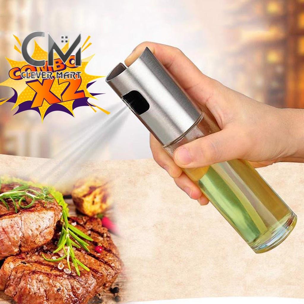 Hàng CHÍNH HÃNG Combo 2 BÌNH XỊT DẦU ĂN RAPIDO DẠNG CHAI INOX