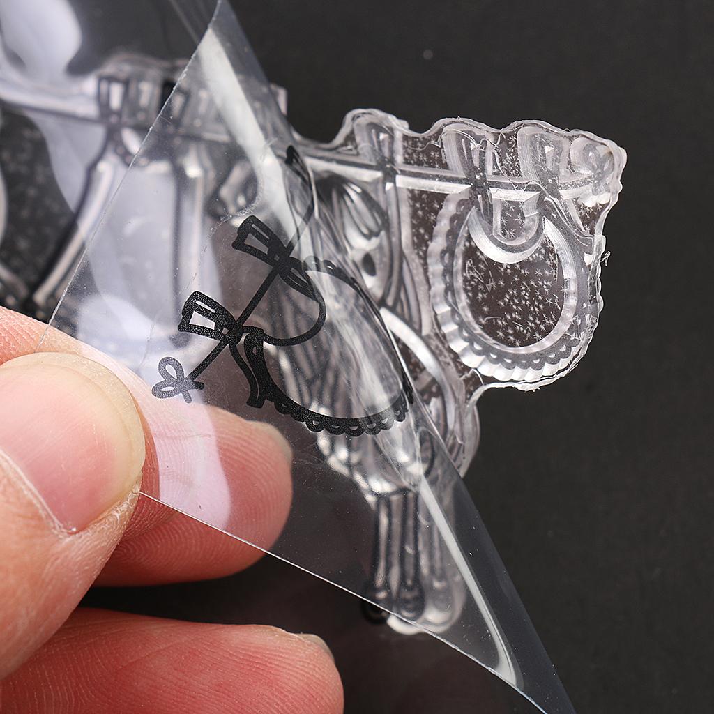 Trong Suốt Silicon Trong Suốt Cao Su Dấu Tờ Bám Thêu Sò TỰ LÀM Thủ Công