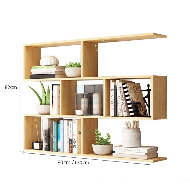 Kệ Sách Gỗ Treo Tường 4 Tầng Thương Hiệu SIB Decor Sâu 20cm (Nhiều màu)