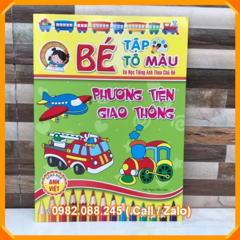 Bé tập tô màu theo 16 chủ đề