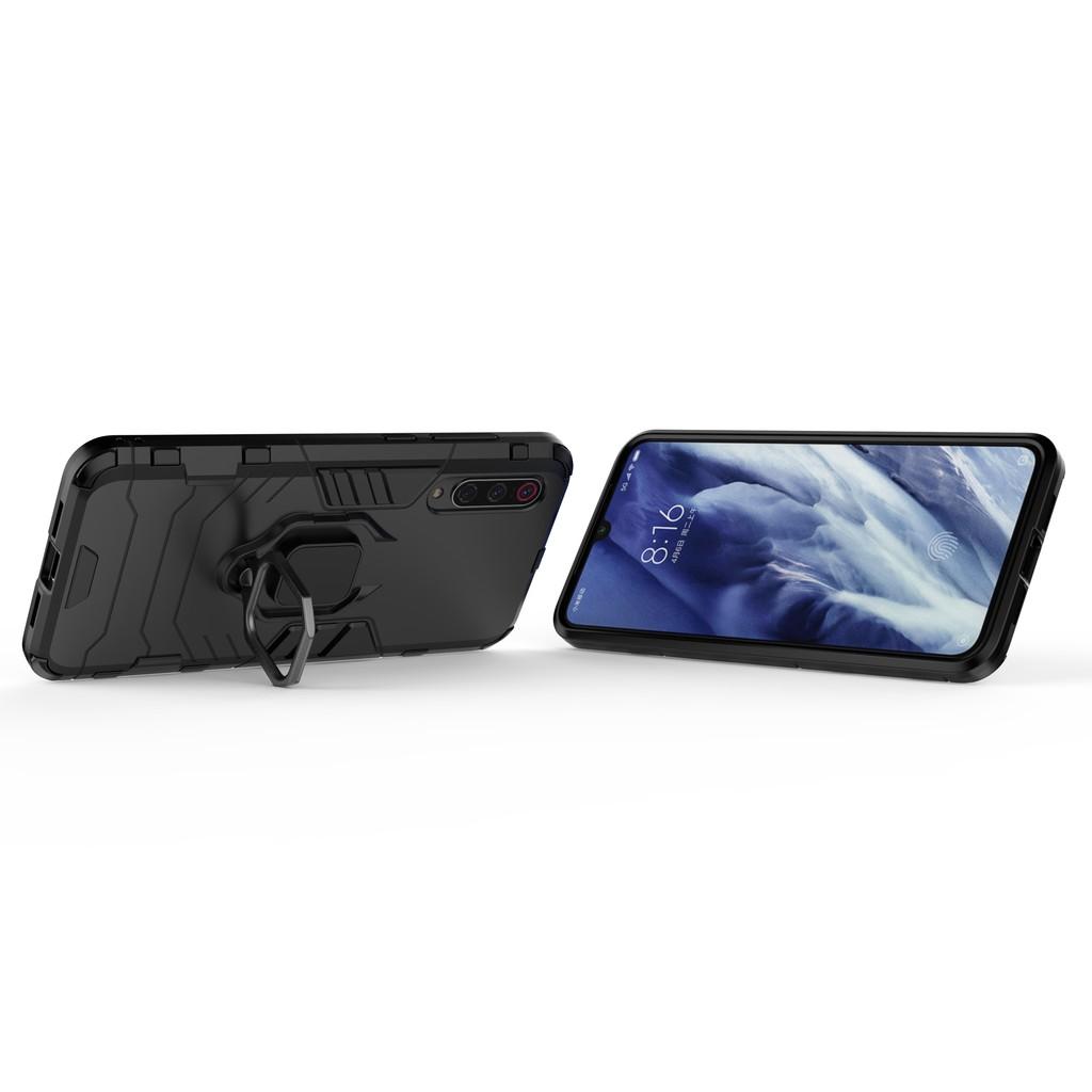Ốp lưng cho Xiaomi Mi 9 Pro iron man chống sốc kèm nhẫn xoay chống xem video bảo vệ camera