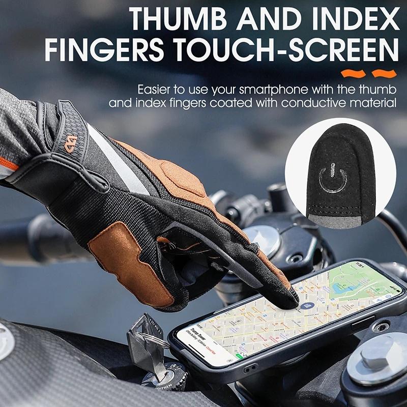 Găng tay chạy xe máy/xe đạp WEST BIKING chống sốc chống va chạm có thể dùng màn hình cảm ứng tiện lợi