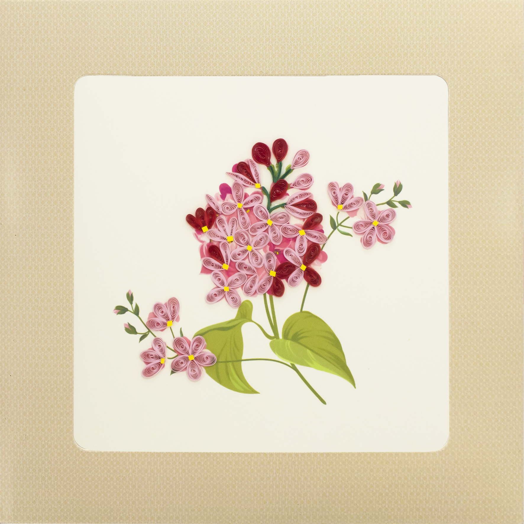 Thiệp Handmade - Thiệp Hoa hồng nhí nghệ thuật giấy xoắn (Quilling Card) - Tặng Kèm Khung Giấy Để Bàn - Thiệp chúc mừng sinh nhật, kỷ niệm, tình yêu, cảm ơn…