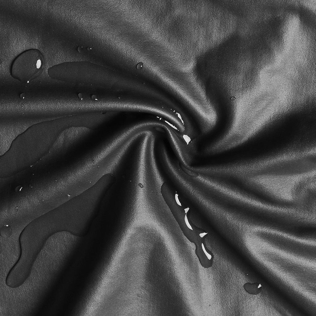 2X Elastic Edged Table Cover Round Fitted Tablecover Outdoor Indoor Black