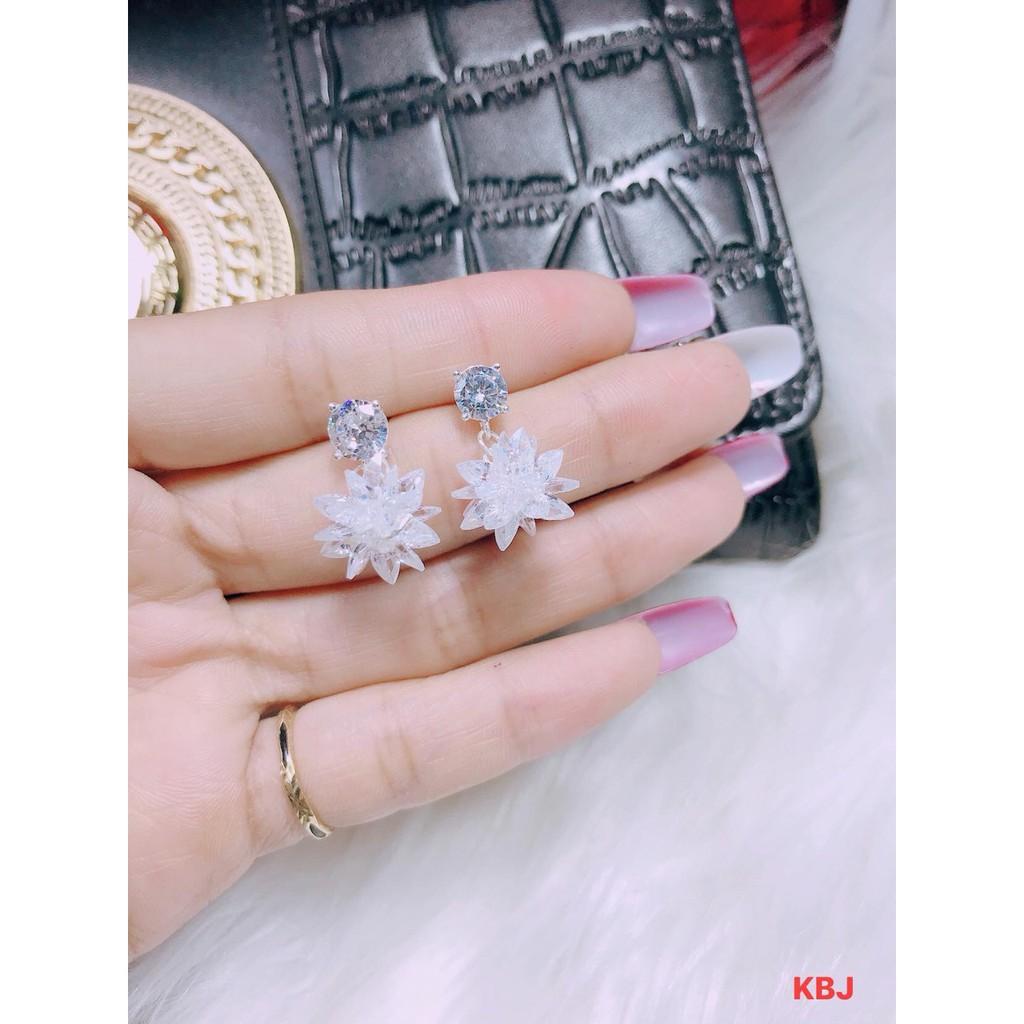 BÔNG TAI NỮ BẠC TA - BÔNG TAI HOA M60 -