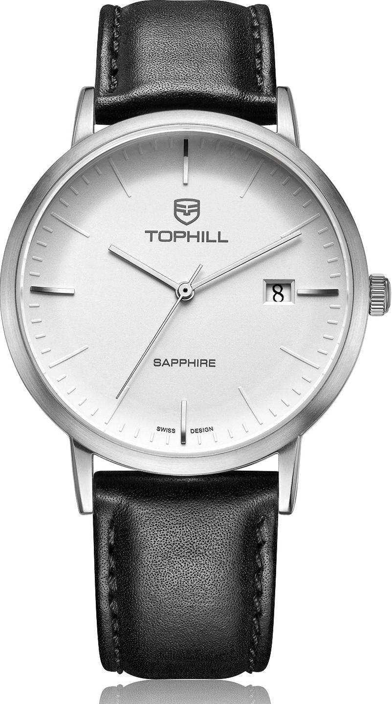 Đồng hồ nam dây da chính hãng Thụy Sĩ TOPHILL TS001M.PB1252