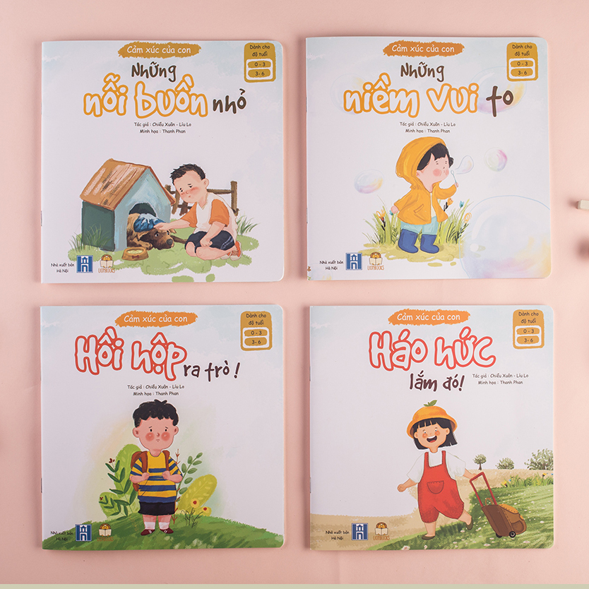 Set 4 Cuốn Cảm Xúc Của Con (2 Cuốn Thơ - 2 Cuốn Truyện Kể) - Sách Đọc To Cho Bé 0-3-4-5-6 Tuổi