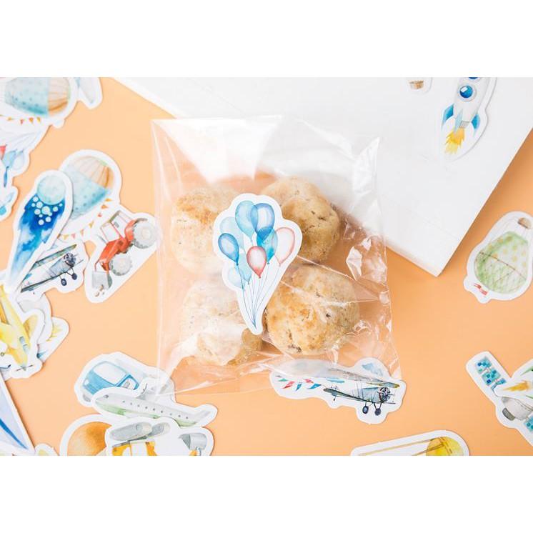 Bộ 46 Sticker Hàn Quốc hoạt hình dán trang trí E34