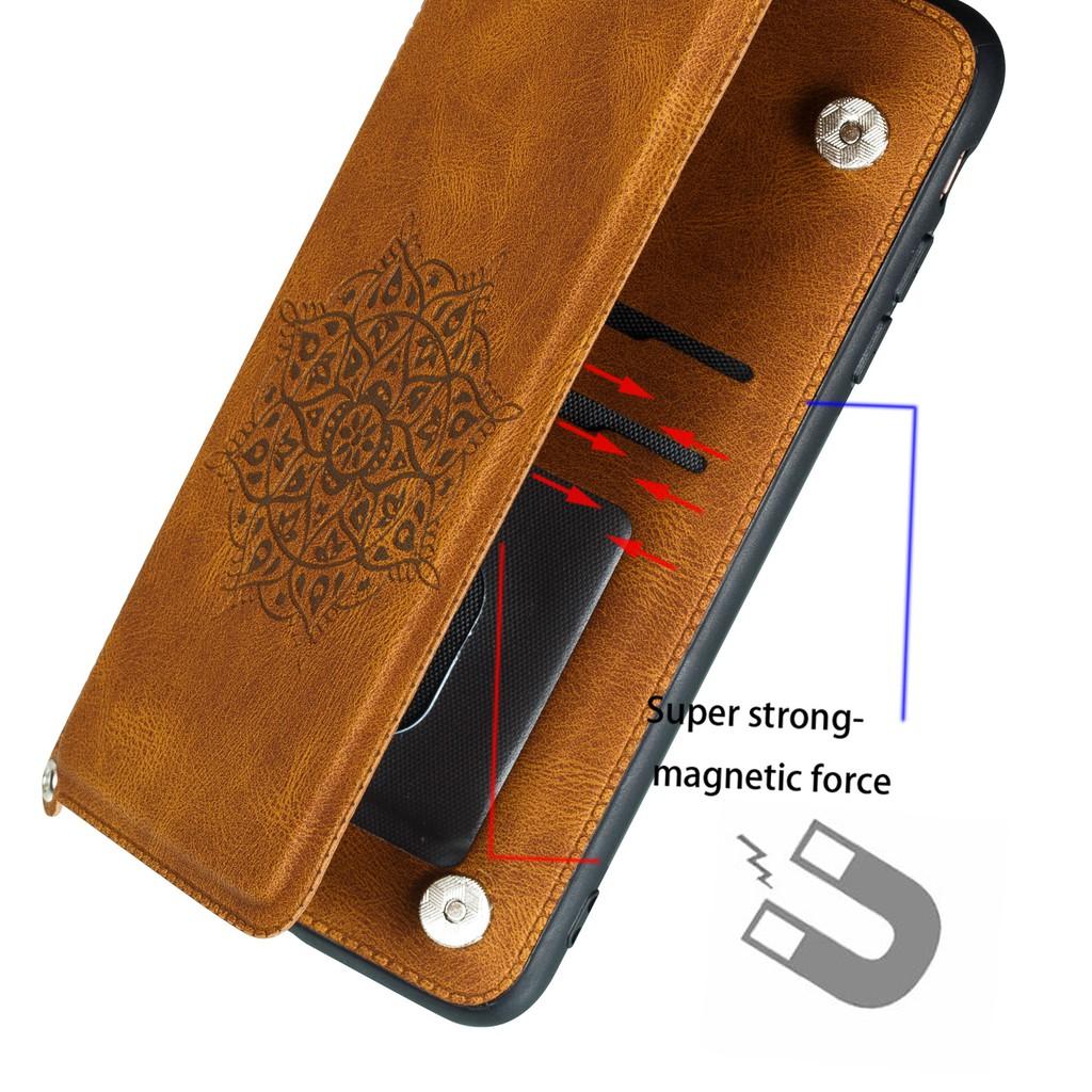 Ốp lưng da gập cho Samsung Galaxy Note10 Note10+ S10 Plus S10+ S10e A750 A7