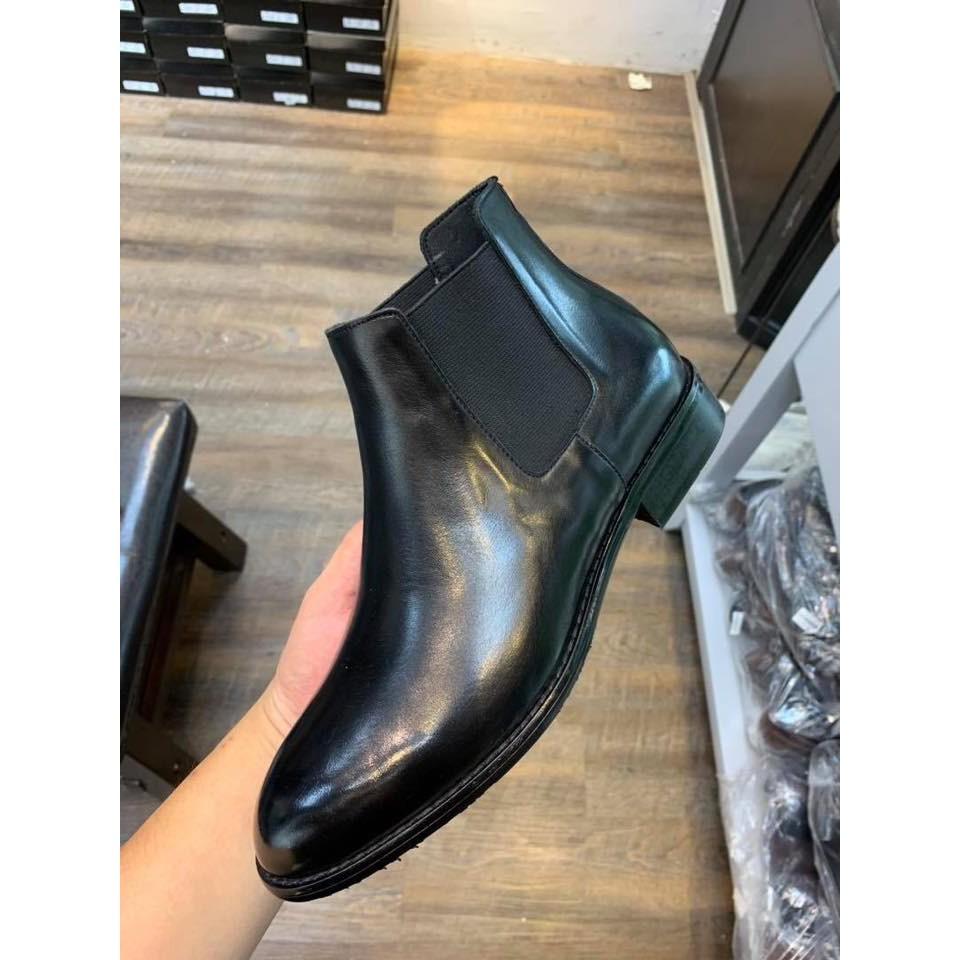 Chelsea Boot da bò 100% cao cấp tặng kèm lót tăng chiều cao và tất tăng chiều cao 6cm