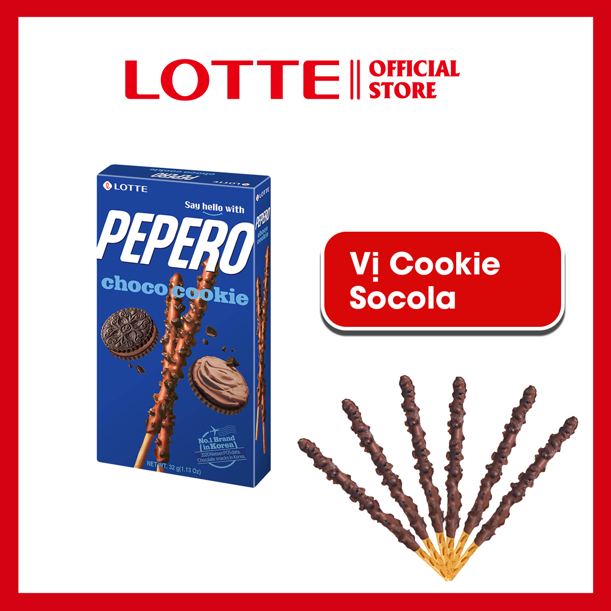 [SỈ/LẺ] Combo 5 hộp Bánh que Lotte Pepero Mix vị ngẫu nhiên