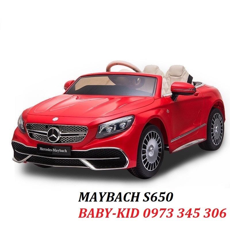 Ô tô điện trẻ em MERCEDES MAYBACH S650 ghế đôi sơn tĩnh điện 2 chỗ 4 động cơ (Đỏ-Đen-Trắng-Hồng)