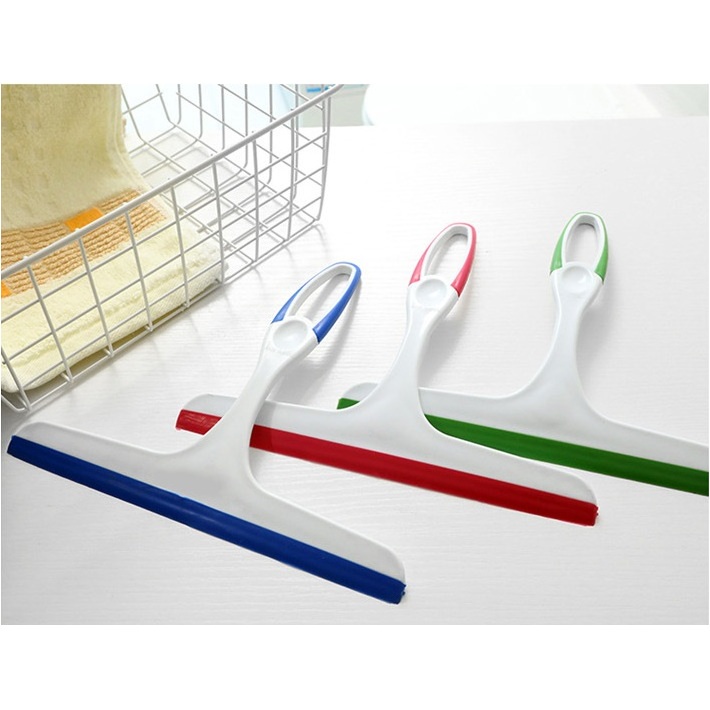 Cây gạt kính, gạt nước mini bằng cao su mềm có tay cầm và lỗ treo tiện dụng, siêu bền và chắc chắn lưỡi 25cm