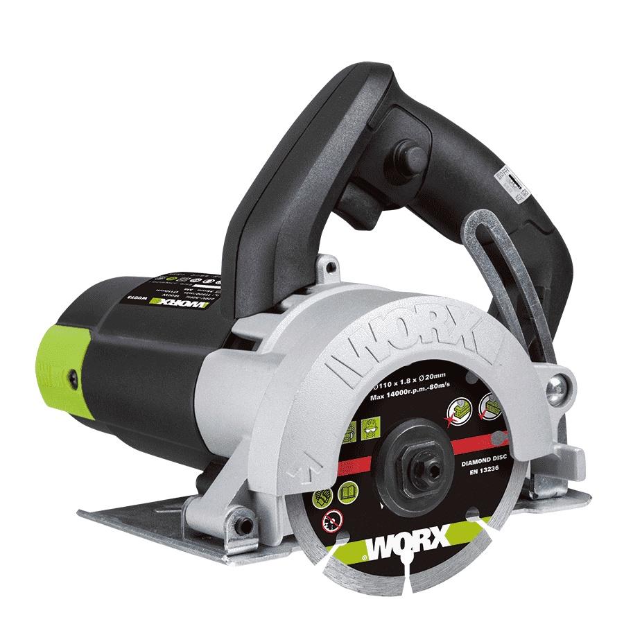 Máy Cắt Gạch WORX GREEN WU073 Chất Lượng Cao Với Đường Cắt Góc Cạnh Sắc Nét Tỉ Mỉ 1600W 110mm