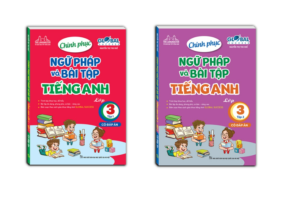 Sách - Combo 2C - Global Success - Chinh Phục Ngữ Pháp Và Bài Tập Tiếng Anh Lớp 3 Có Đáp Án