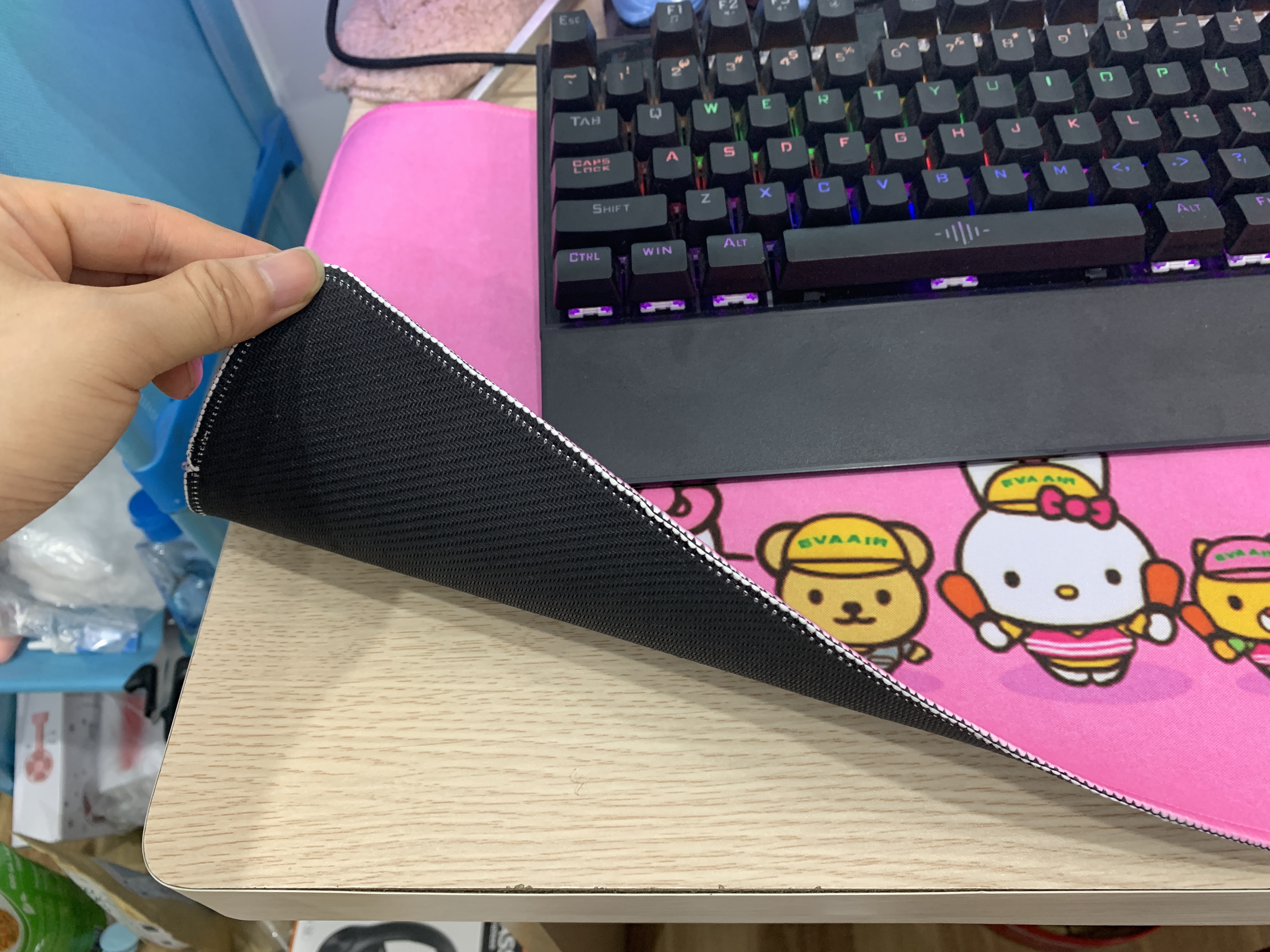 Lót Chuột Game Siêu Lớn XSmart 800x300mm Màu Hồng Cực Đẹp, Bàn Di Pad Gaming Dùng Kê Cả Bộ Bàn Phím - Hàng Bàn Phím