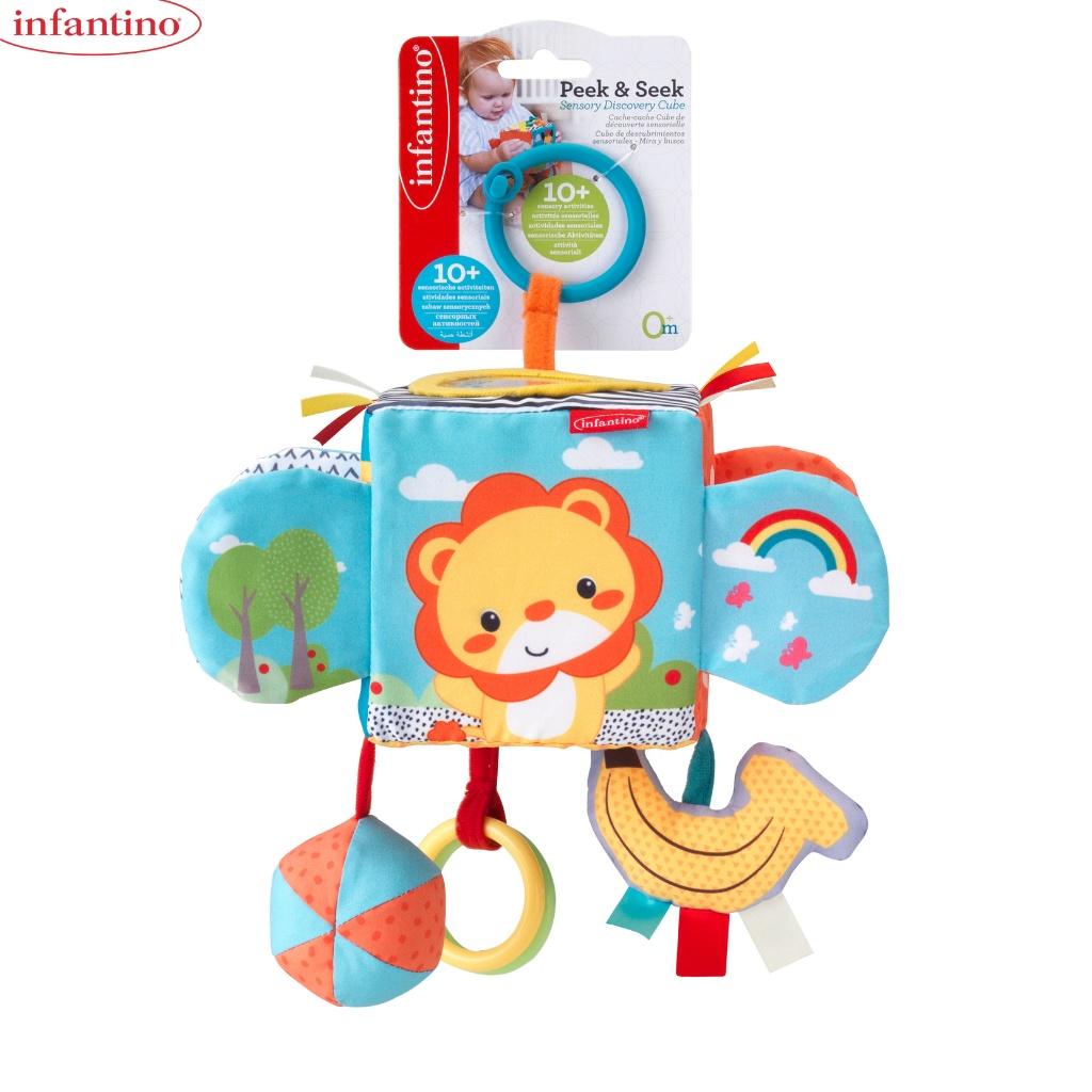 Đồ chơi khám phá Peek&amp;Seek Sensory Discovery Cube Infantino - Phát triển trí tuệ, phối hợp hành động &amp; giác quan