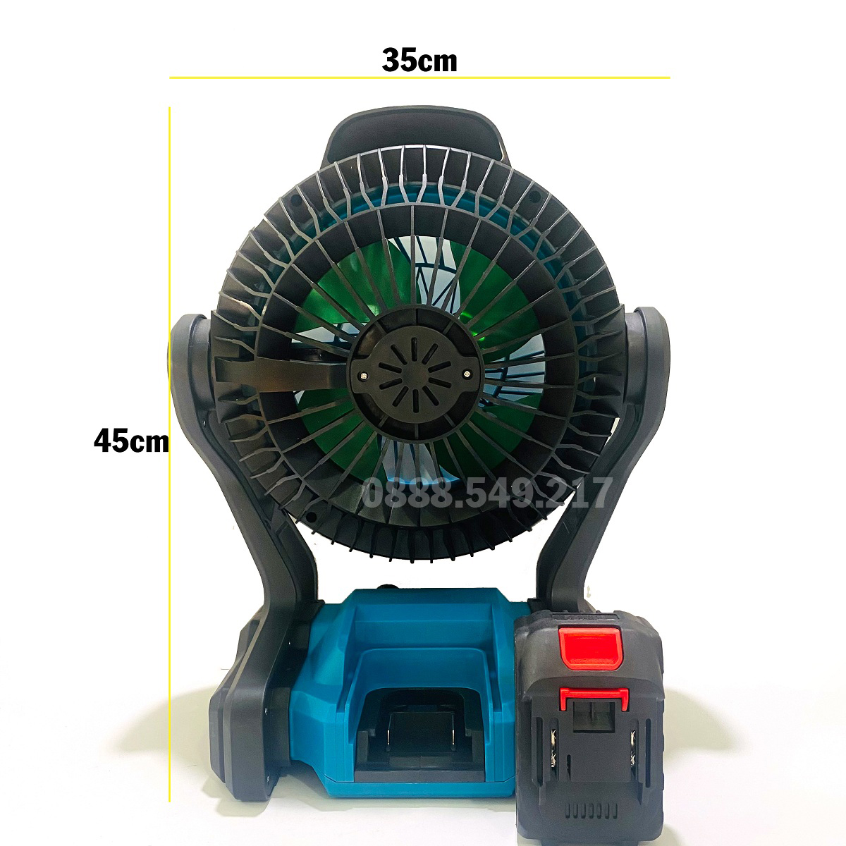 Quạt Tích Điện Siêu Khỏe , Quạt Dùng Pin Chân Phổ Thông Có Đèn Led Cực Bền