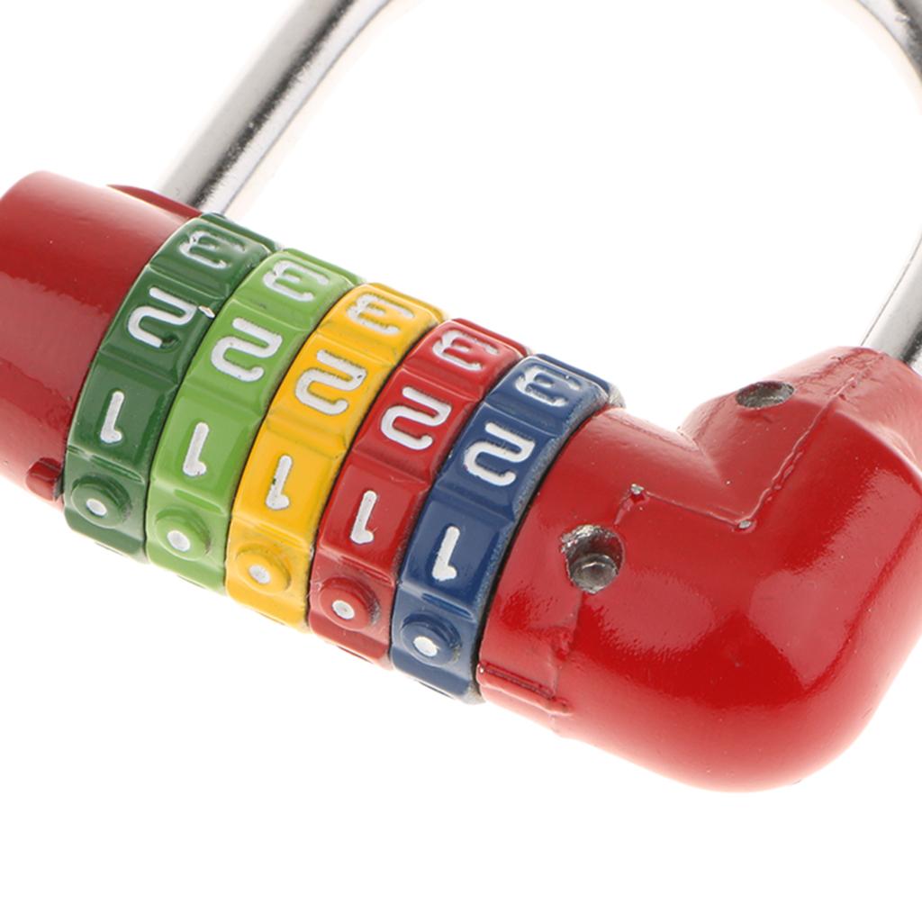 5 Dial Digit Combination Padlock Luggage Lockers Lock