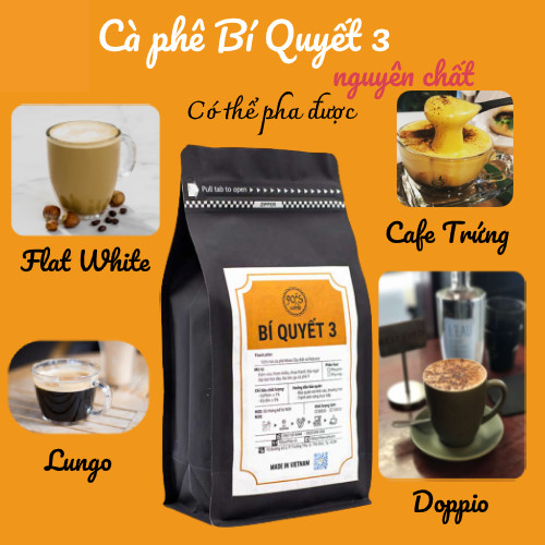 Cà Phê Rang Xay Nguyên Chất - 90S Coffee Vietnam | Bí Quyết 03 | Công Thức Phối: Moka Cầu Đất + Robusta | 100% Cà Phê Sạch | Đậm Đà - Ít Chua - Hậu Ngọt
