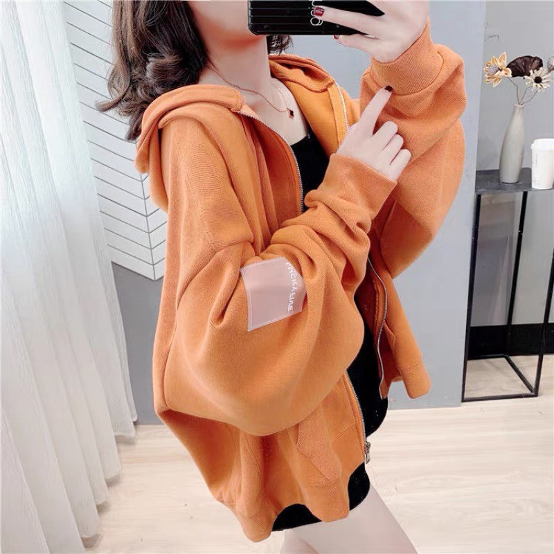 ÁO KHOÁC PHỐI HIỆU TAY THỜI TRANG HOODIE CÓ DÂY KÉO