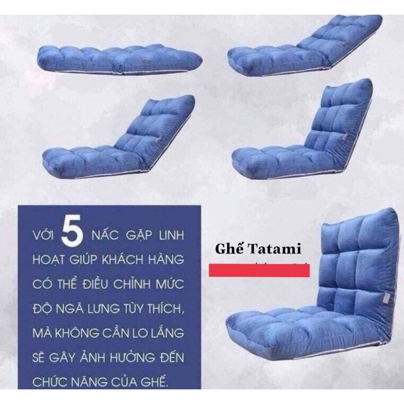Ghế bệt ghế lười tựa lưng Tatami 5 cấp độ gập hàng loại 1