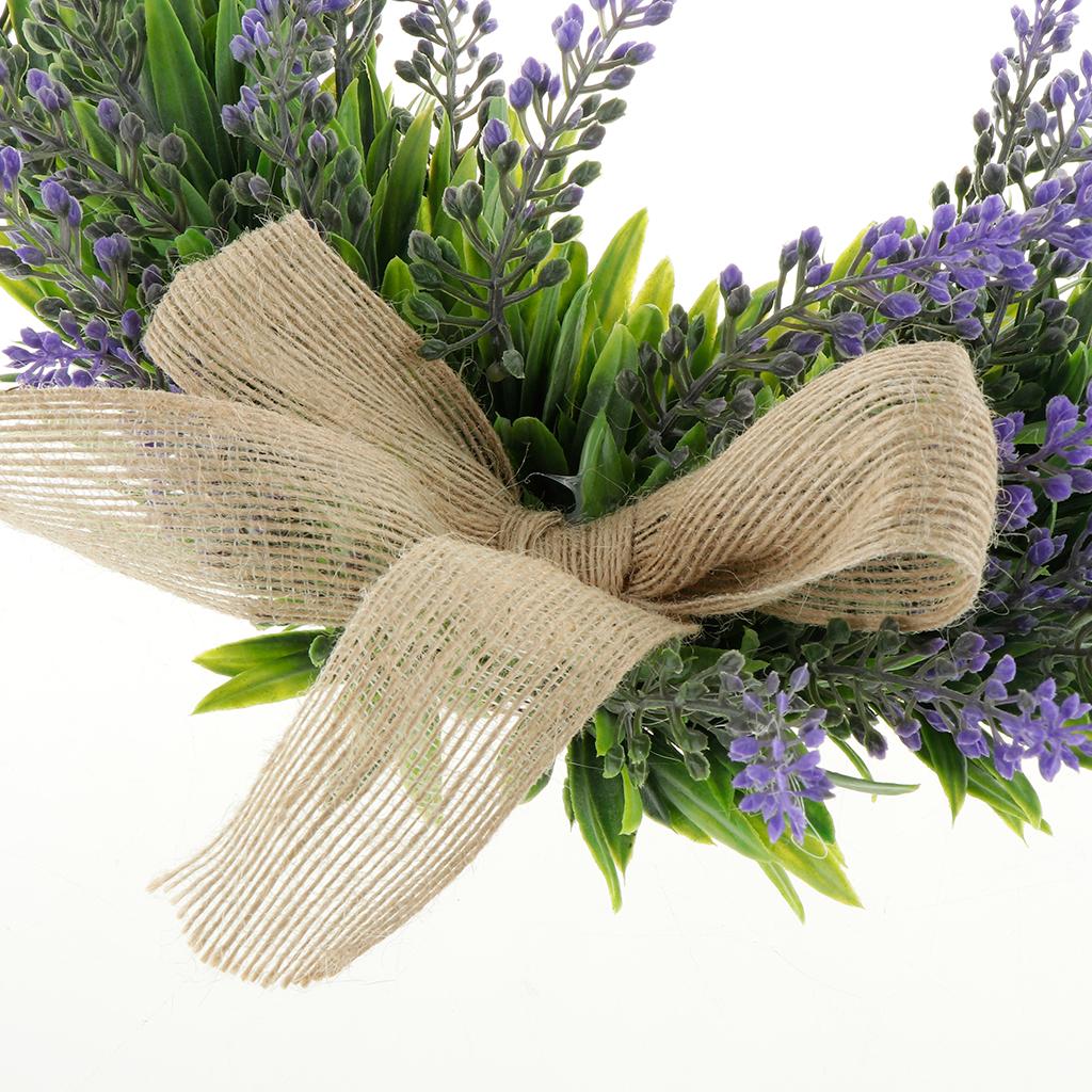 Simulation Lavender Flower Wreath Rattan Garland Home Shop Wedding Decor