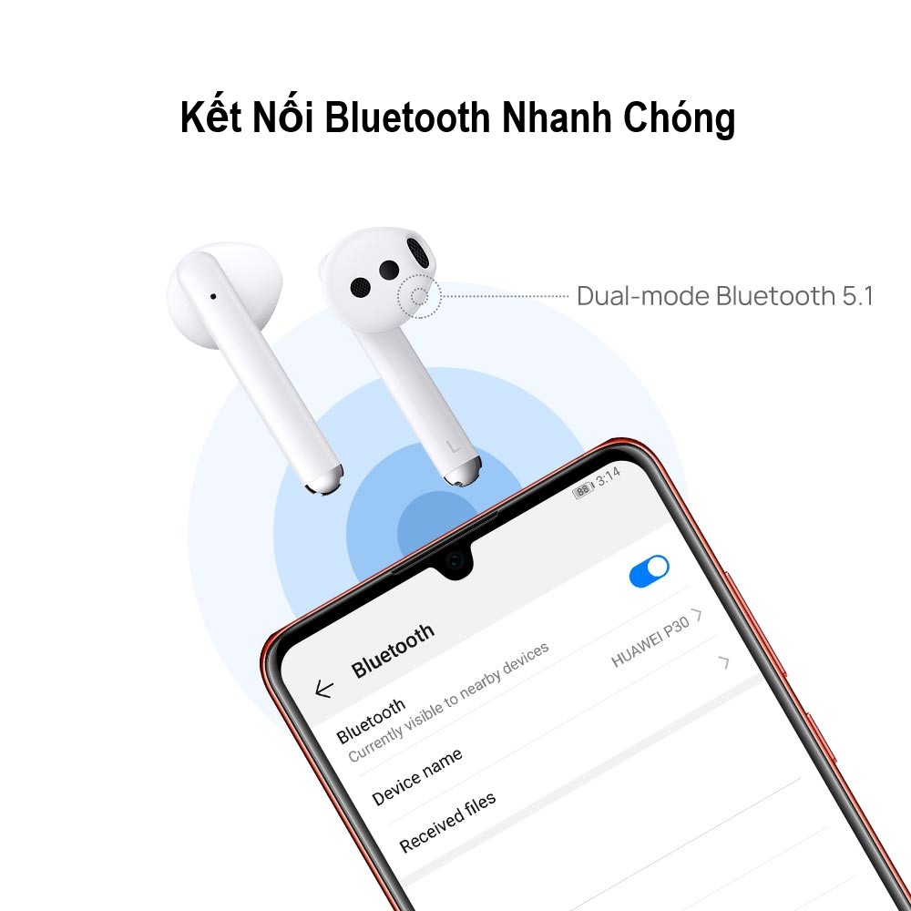 Tai nghe Bluetooth Huawei FreeBuds 3 - Hàng Phân Phối Chính Hãng