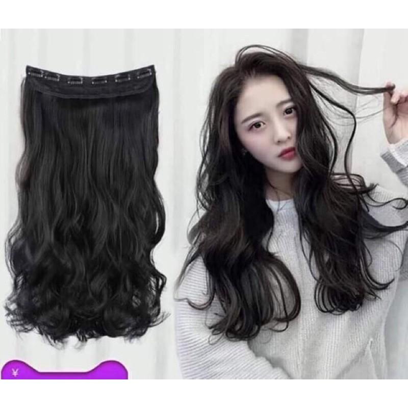 Tóc giả kẹp nữa đầu giợn sóng cao cấp️--chịu nhiệt