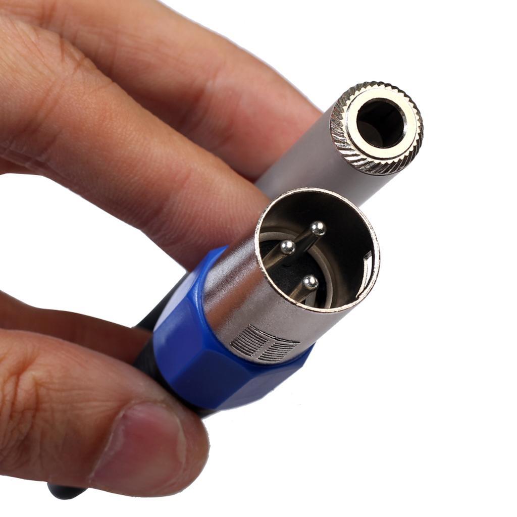 2 x Balanced 3-Pin XLR Male to 6.35mm Female /Male Stereo Audio Cable