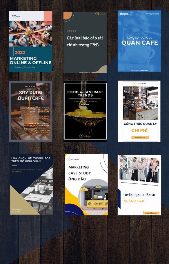E-Voucher - TRỌN BỘ 45 EBOOK NGÀNH F&B - Ebook kinh doanh quán ăn, nhà hàng, quán cà phê