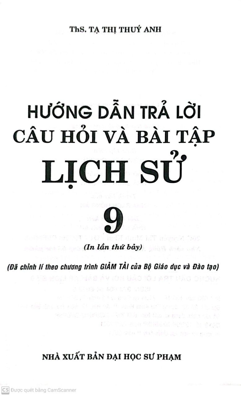 HƯỚNG DẪN TRẢ LỜI CÂU HỎI VÀ BÀI TẬP LICH SỬ 9 -ĐÃ CHỈNH LÍ THEO CHƯƠNG TRÌNH GIẢM TẢI CỦA BỘ GD&ĐT