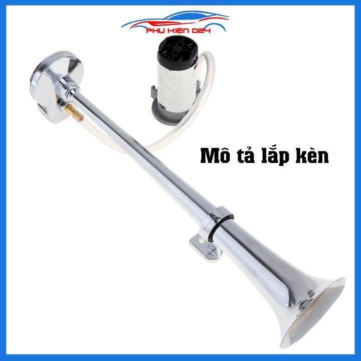 Còi sinh hơi Kplus mạ chorme K101-A điện áp 12V/24V chuyên dùng cho ô tô