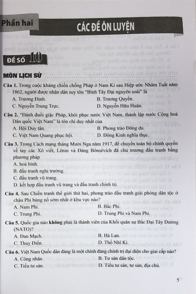 Bộ đề trắc nghiệm luyện thi trung học phổ thông quốc gia năm 2020 môn Khoa học xã hội tập 2