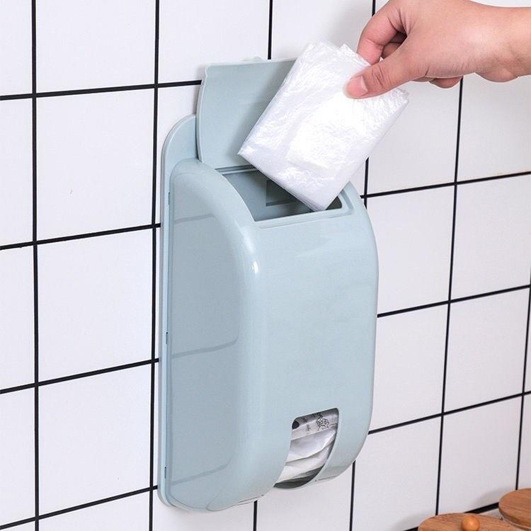 Hộp Đựng Gọn Túi Nilon, Túi Đựng Rác Dán Tường Không Cần Khoan Đục Dính Cực Chắc